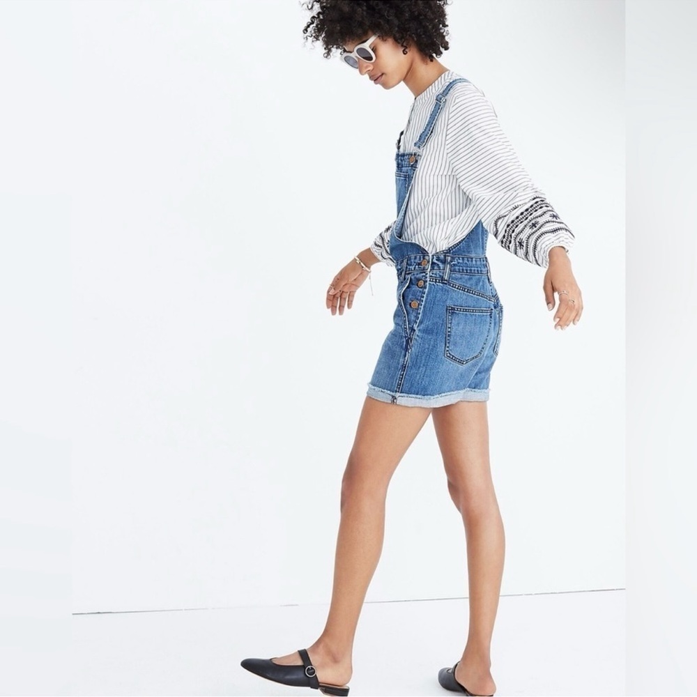 MADEWELL Adirondack Short Denim Overalls Dawkins - Picture 8 of 16